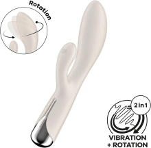 Wibrator króliczek Spinning Rabbit 1 Beige Satisfyer | 100% ORYGINAŁ| DYSKRETNA PRZESYŁKA